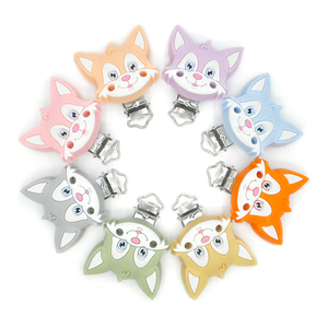 Clip de silicona seguro para animales, mordedor, cadena para <span class=keywords><strong>cochecito</strong></span> de bebé con cuentas, cadena para chupete, juguete de silicona masticable suave para niños, clips para chupete - Product Image 3