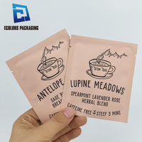 Sachets de thé filtrants en aluminium thermoscellés, personnalisés, sans BPA, avec doublure en aluminium, à trois soudures latérales, pour emballage alimentaire