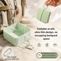 Nouveau porte-clés pliable en silicone imperméable pour voyage en plein air, avec gamelle pour chat et chien