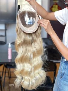 2025 SHY Hair Nuevo diseño 100% Cabello humano Mini peluca Frontal de encaje 8*8 Topper Salon Ombre Color para mujeres al por mayor - Product Image 4