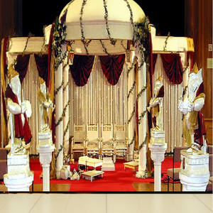 Exclusivo Mandap Romano Blanco para Bodas Indias, Último Modelo de Mandap Romano Blanco de FRP, Mandap Romano Blanco Dinámico para Bodas en Londres - Product Image 1