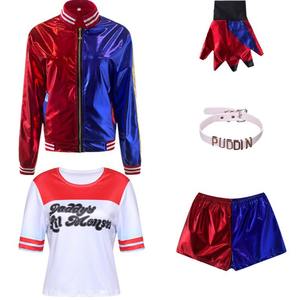 Disfraces de Cosplay de X Suicide Squad, Traje de Harley Quinn con Tirantes y Estampado, Disfraces de Anime - Product Image 2