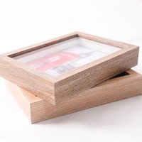 Cadre photo en bois blanc sur mesure 8x8 10x10 pouces, effet 3D, cadre photo profond pour la décoration de la maison, affichage d'art mural