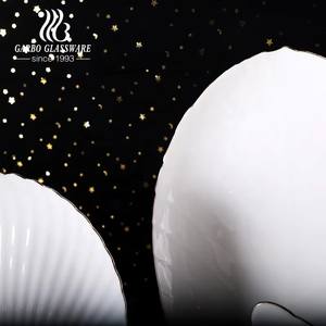 أدوات مائدة من زجاج الأوبال، طبق أو صحن زجاجي مقاوم للحرارة بتصميم بوهيمي منقوش للحفلات - Product Image 5