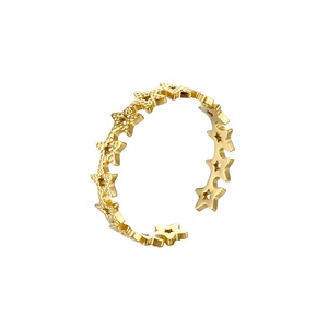 แหวนสแตนเลสสตีลสั่งทำพิเศษสำหรับผู้หญิง ชุบทอง ปรับขนาดได้ - Product Image 6