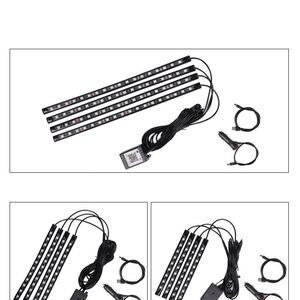 Lumière LED décorative pour l'intérieur de la voiture, 48 LED, lampe d'ambiance, éclairage au sol pour la décoration intérieure de l'automobile - Product Image 2