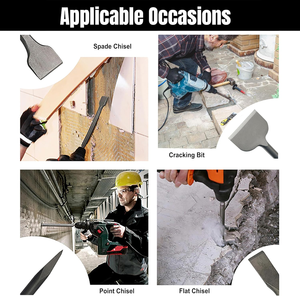 Burin SDS Plus en acier forgé durable 14*250mm 40Cr pour marteau perforateur pour le démolissement de béton, de briques et de carreaux - Product Image 6