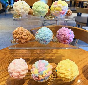 พวงกุญแจตุ๊กตาไอศกรีมโคนน่ารักหลากสีสันสำหรับตกแต่ง ขายส่ง - Product Image 3