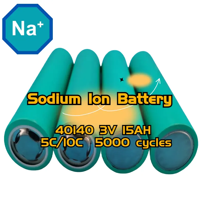 Tốc độ cao sodium Pin 40140 3.v tế bào 15ah 5C 10c nhà sản xuất sodium ion nhà sản xuất 120wh/kg Scooter natri-ion Pin akku