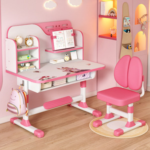 Proveedor profesional, muebles seguros para el hogar, juego de mesa y silla de estudio para niños y estudiantes, <span class=keywords><strong>escritorio</strong></span> y silla de estudio para niñas - Product Image 2