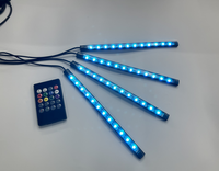 Nouvelle bande lumineuse LED RGB sans fil 12V pour intérieur de voiture, éclairage décoratif d'ambiance au sol