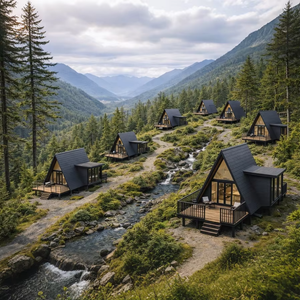 Cabaña Prefabricada Triangular, Kit Modular para Uso en Villas y Hoteles, Cabañas Forestales, Instalaciones para Eventos, <span class=keywords><strong>Oficina</strong></span> Móvil, Certificación CE - Product Image 4