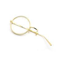 8759 Cos Monocle Unisex Retro Steampunk Geek Thief Montura de Gafas Metálicas Estilo Británico