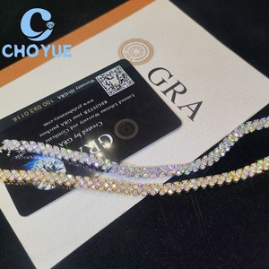 Wholesale 925 Sterling Silver Tennis Cluster Bracelet <b>Iced</b> <b>Out</b> Fine Elegant Jewelry for Women Pass Diamond Test with GRA - Product Image 3