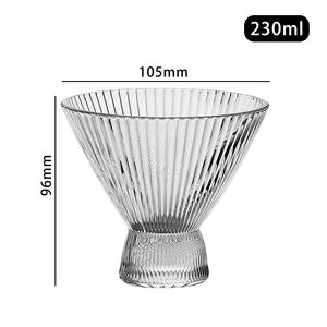 Vintage claro 230ml 8oz Bar vasos para beber cóctel sin tallo <span class=keywords><strong>Martini</strong></span> Margarita copa de vino con patas helado postre cuencos tazas - Product Image 3