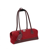 Tas Selempang Wanita Kulit Suede Retro Awet dengan Logo Custom, Resleting, Pegangan Panjang, Kulit Sapi, OEM ODM, Pasokan Langsung Pabrik