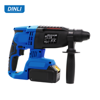 Marteau perforateur sans fil DINLI DL-01H 18V avec batterie au lithium, moteur sans balais, 26 mm, application industrielle pour le béton