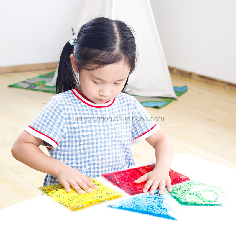 Мягкий защитный чехол с жидкими блестками изображением заполнены сенсорная Непоседа Squidgy формы Детская 3D Монтессори Обучающие игрушки сенсорные игрушки для детей