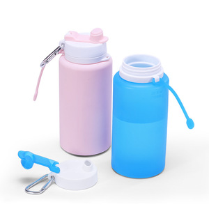 Bouteille d'eau pliable en silicone 500 ml, portable, pliable, pour le sport, unisexe, pour une utilisation en extérieur - Product Image 3