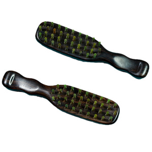 Purple Sandalwood Ram's Horn Scalp <b>Massage</b> Comb With Curved Handle And Insert Teeth For <b>Head</b> Meridians 15-20Cm - Product Image 5