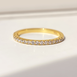 Fashion Jewelry Bezel Zircon Gemstone <b>Rings</b> Women's 18K Gold Plated <b>Dainty</b> <b>Ring</b> for Daily - Product Image 6
