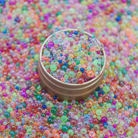 Perles de verre 3D sans trou, 0,6-3 mm, tailles mixtes, écologiques, peintes, style classique, pour nail art, coques de téléphone, artisanat DIY fait main