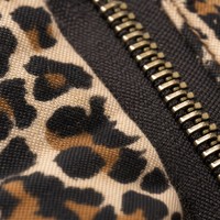 Felpa con Zip Personalizzata Stampa Leopardata Grigia Vintage Oversize Stampa Digitale Streetwear Logo Personalizzato in Spugna Francese per Uomo
