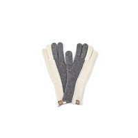 Guantes Térmicos Personalizados con Bloques de Color y Pantalla Táctil de Dos Dedos, Guantes Tejidos para Ocio al Aire Libre en Invierno