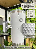 Gobelet isotherme à double paroi pour café, écologique, avec revêtement poudré, motif texturé de balle de golf, anti-fuite, avec couvercle, vente en gros
