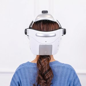 Masajeador de cabeza eléctrico recargable con calefacción, presión de aire, terapia de acupuntura, casco de masaje de cuello y cabeza para aliviar el estrés - Product Image 5