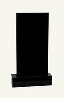 Pierre tombale rectangulaire verticale en granit noir de conception simple en gros