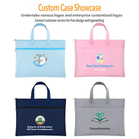 Sac de classement A4 double couche imperméable personnalisable avec logo, sac à main mignon pour étudiants, sac à main pour femmes, sac d'école