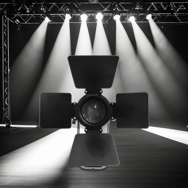 100W Mini LED  White Concert Stage Fresnel Spot Light  Zoom Led Profile Studio Light for Theater