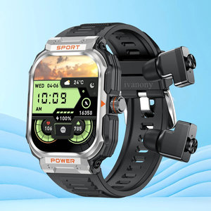 2025 스마트 워치 2 in 1 스포츠 피트니스 트래커 내장 헤드셋 BT 통화 메시지 알림 2.01 인치 HD 화면 Smartwatch GT55 - Product Image 6