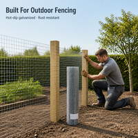 Rouleau de treillis soudé en fil d'acier galvanisé de 1/2 pouce pour la protection des jardins et la construction de cages à lapins
