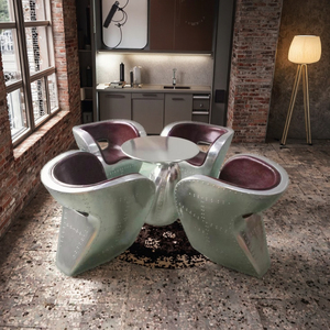 एविएटर रेट्रो औद्योगिक वास्तविक चमड़े के कूलिंग विला सोफे के साथ लिविंग रूम के लिए चैइस लाउंज - Product Image 2