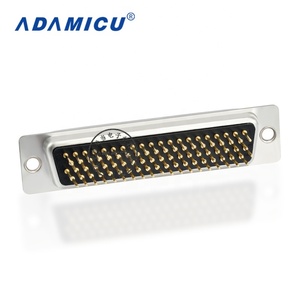 Haute densité 78 broches d sous-interface mâle dip contacts usinés droits matériau en laiton courant nominal 2A pour les connexions de fil - Product Image 6