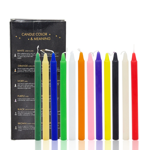 Bougies en cire de paraffine multicolores prêtes à être expédiées, petites bougies en bâton, bougies magiques à sonnerie, mini-bougies colorées pour anniversaire - Product Image 1