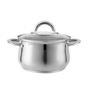 Casserole en acier inoxydable de 22 cm en forme de pomme, casserole ronde avec couvercle, casserole de cuisson polie miroir OEM ODM - Product Image 3