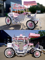 Kereta Labu Pernikahan Mewah Desain Baru, Kereta Cinderella Romantis Bergaya untuk Tamasya, Kereta Labu Listrik