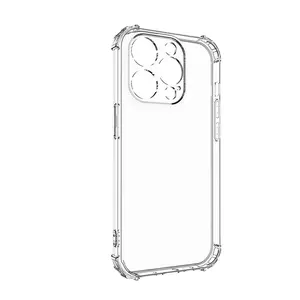 Military Shockproof Soft TPU Phone Cover Full Transparent Mobile Phone Case For APPLE iPhone 14 Pro