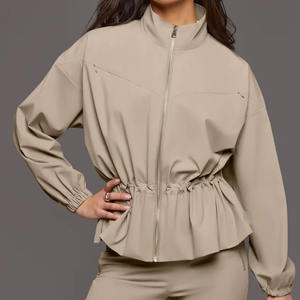 Chaquetas Casuales de Cuello Alto con Cierre y Corte Ajustado para Mujer, con Logotipo Personalizado, Nueva Llegada - Product Image 1