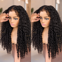 Perruques frontales en dentelle HD 100 % naturelles brutes, bouclées afro, avec cheveux de bébé bouclés, texture 4B 4C, pour la vente en gros