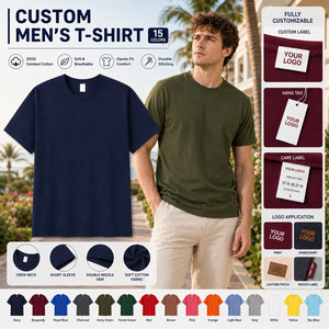 เสื้อยืดผ้าฝ้ายคอมบ์200กรัมทรงปกติแขนสั้นพิมพ์ลายสีพื้นคอกลมแนวสปอร์ตเป็นมิตรต่อสิ่งแวดล้อม - Product Image 1