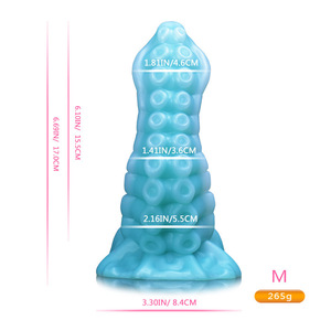 Dildo Anal de Fantasía Hecho a Mano de Silicona Líquida, Coleccionable, Colorido, con Forma de Dragón Pulpo y Diseño de Mano Volcada, para un Placer Intenso - Product Image 2