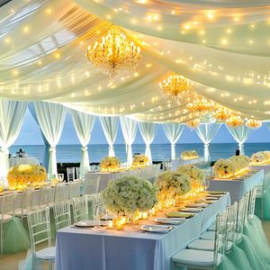 Lussuosi Drappeggi in Chiffon a Onde Lunghe <span class=keywords><strong>per</strong></span> Soffitto - Tessuto Decorativo <span class=keywords><strong>per</strong></span> Matrimoni ed Eventi, <span class=keywords><strong>per</strong></span> Sale da Banchetto e Decorazioni <span class=keywords><strong>per</strong></span> Feste - Product Image 3