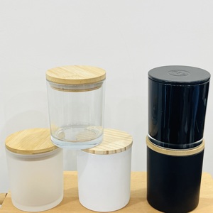 Luxury Custom Logo 8oz 10oz 14oz Frosted Glass <strong>Candle</strong> Jars Empty White Empty with Lid and Box Packaging for Valentine's Day - Product Image 2