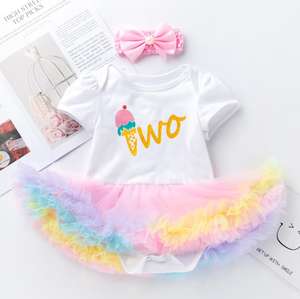 Tutú de Ballet Clásico para Niñas, Traje de Dos Piezas con Falda y Body para Bebés, Vestido de Primer Cumpleaños - Product Image 2