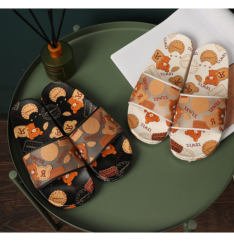 OEM Cartoon Bear Shoes Fashion Platform Sandals Slippers for Women PVC Slides Slipper