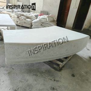 ม้านั่งทรงกลมโค้งหินคอนกรีต GRC กันน้ำสลักกรด - Product Image 4